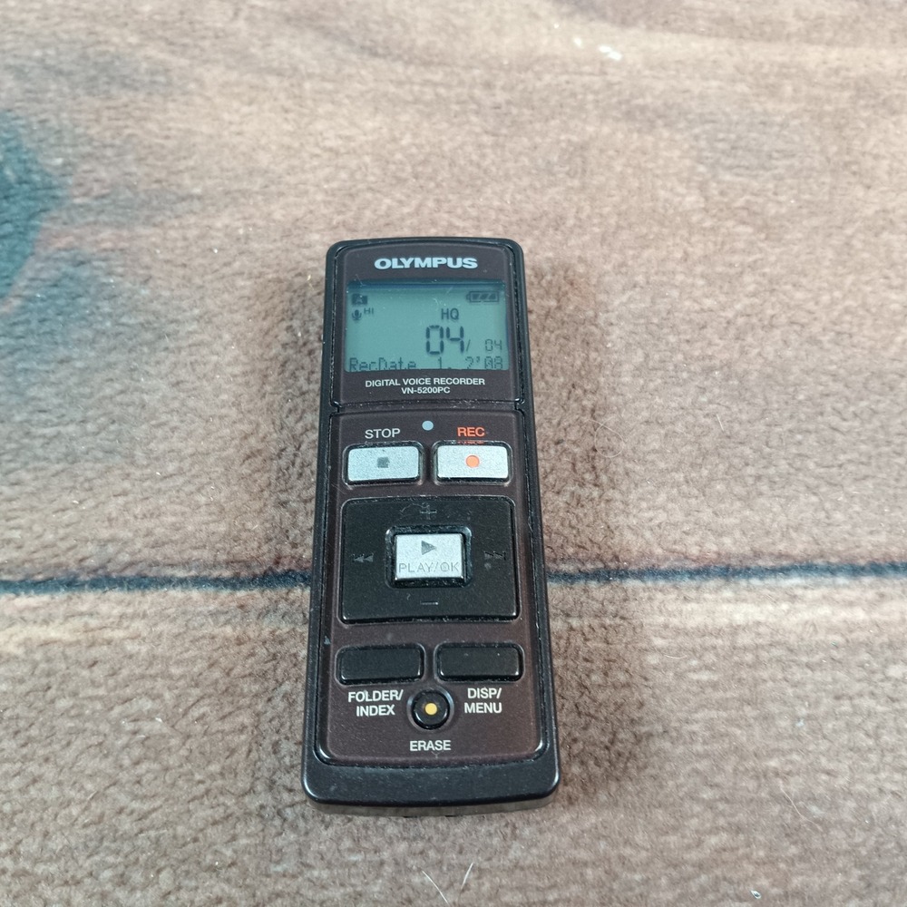 Olympus VN-5200PC Digital Voice Recorder Handheld Black Dictaphone 1GB